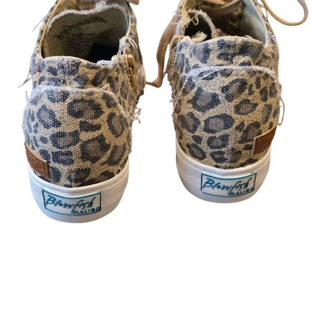 Blowfish Melon Drop Cheetah Sneaker Hidden Wedge Side Zipper - Picture 3 of 6